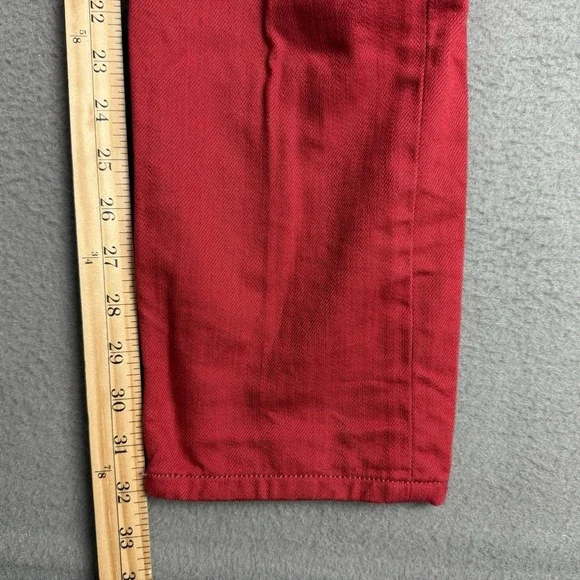 Diesel Krayver Jeans Mens W30 L32 Red Regular Slim Carrot Zip Stretch - Picture 10 of 13